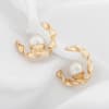 Twisted Hoop Pearl Earrings Online