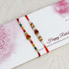 Buy Two Classy Rakhis with Two Mars & Snickers Chocolates