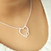 Shop Two Hearts Silver Finish Pendant Necklace