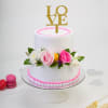 Two-Tier Floral Anniversary Cake (2 Kg) Online