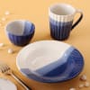 Two-Tone Blue And White Ceramic Set (Set of 3) Online