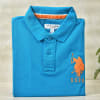 Gift U.S. Polo T-shirt With Black Leather Wallet in a Gift Box