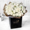 Gift Unforgetabble 50 White Roses Hand Tied