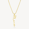 Unique Personalized Vertical Signature Pendant Necklace Online