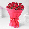 Valentine 15 Red Roses Bouquet Online