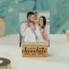 Gift Valentine Chocolate Day Personalized Wooden Photo Stand