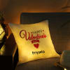 Buy Valentine Personalized LED Satin Cushion