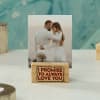Gift Valentine Promise Day Personalized Wooden Photo Stand