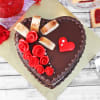 Gift Valentine Roses Chocolate Fondant Cake (Half kg)