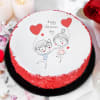 Valentine's Day Red Velvet Poster Cake (1 kg) Online