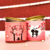 Gift Valentine Special Chocolate Truffle & Choco Dipped Cookie Cans