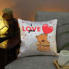 Gift Valentine Teddy Day LED Satin Cushion
