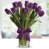 Vase of 20 Purple Tulips Online
