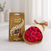 Velvet Embrace Chocolate And Bouquet Combo Online