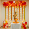 Vibrant Janmashtami Balloon And Floral Decor Online