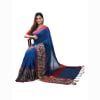 Vibrant Khadi Cotton Handloom Saree With Floral Border Online