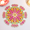 Buy Vibrant Lotus Design Reusable Rangoli