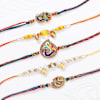 Buy Vibrant Peacock And Pearl Rakhis - Set Of 5