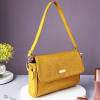 Gift Vibrant Yellow Textured Sling Bag For Women