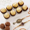 Victorian Bhai Bhabhi Rakhi With Ferrero Rocher Chocolates Online