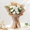 Gift Vintage Charm White Rose Bouquet