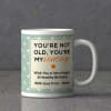 Shop Vintage not old Personalized Birthday Cushion & Mug