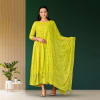 Vogue Green Rayon Kurta  and Dupatta Set Online