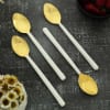 Warm White Dessert Spoons (Set of 4) Online