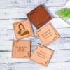 Gift Warrior Mom Personalized Wooden Coasters with Stand (Set of 4)