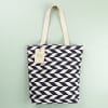 Gift Weaves Print Canvas Tote Bag - White