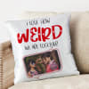 Shop Weird Together Personalized Photo Satin Pillow