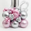 Gift Whimsical Celebration - Balloon Arrangement - Pink And Silver