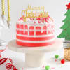 White And Red Christmas Drip Cake (1kg) Online
