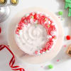 Buy White And Red Christmas Drip Cake (1kg)