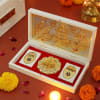 White Laxmi Ganesh Saraswati Charan Paduka Box Online