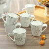 White Marble Ceramic Mugs - Set of 6 Online