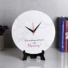 Buy White Marble Finish Wall Clock for Mom