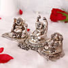 Gift White Metal Set of 3 Laughing Buddha