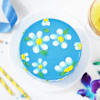 Buy White Petals Blue Cake (1 Kg)