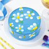 White Petals Blue Cake (1 Kg) Online