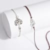 Gift Wishing Tree And Leaf Design Metal Work Bhaiya Bhabhi Rakhi