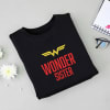 Buy Wonder Sister Personalized T-shirt - Black