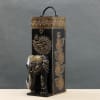 Gift Wooden Embossed Painted Elephant Shape Wine Bottle Box