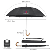 Buy Wooden J-Handle Black Umbrella