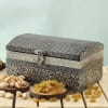 Wooden Metal Embossed Oxidized Chest with Dry Fruits Online