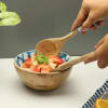 Gift Wooden Salad Bowl Toss N Serve Set