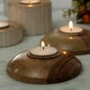 Buy Wooden Tea-light Candle Set