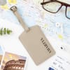 Gift World Compass Personalized Leather Travel Combo - Grey
