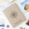 Buy World Compass Personalized Leather Travel Combo - Grey