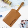 Gift World Compass Personalized Leather Travel Combo - Tan